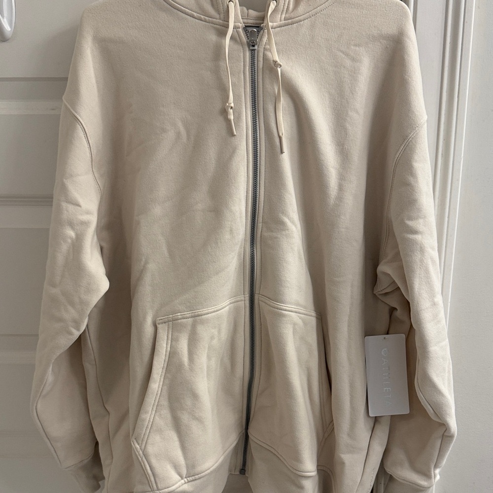Everlane Women's Cream Hoodie Jacket